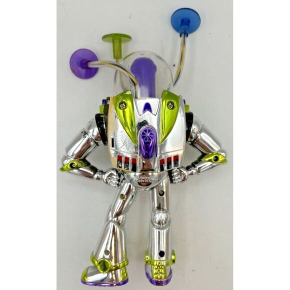 Buzz Lightyear Disney Pixar Silver Green Color Scheme 8" Toy Suction Cups - Picture 2 of 2